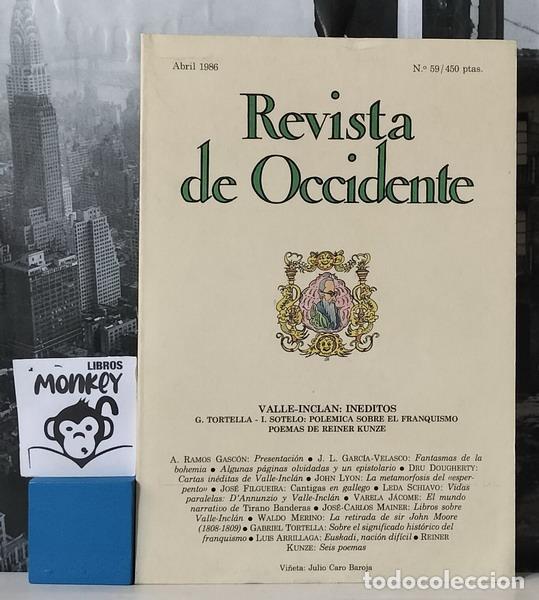 Libros: Revista de Occidente N.&ordm; 59. Abril 1986. Valle-Incl&aacute;n: In&eacute;ditos - Soledad Ortega (directora)