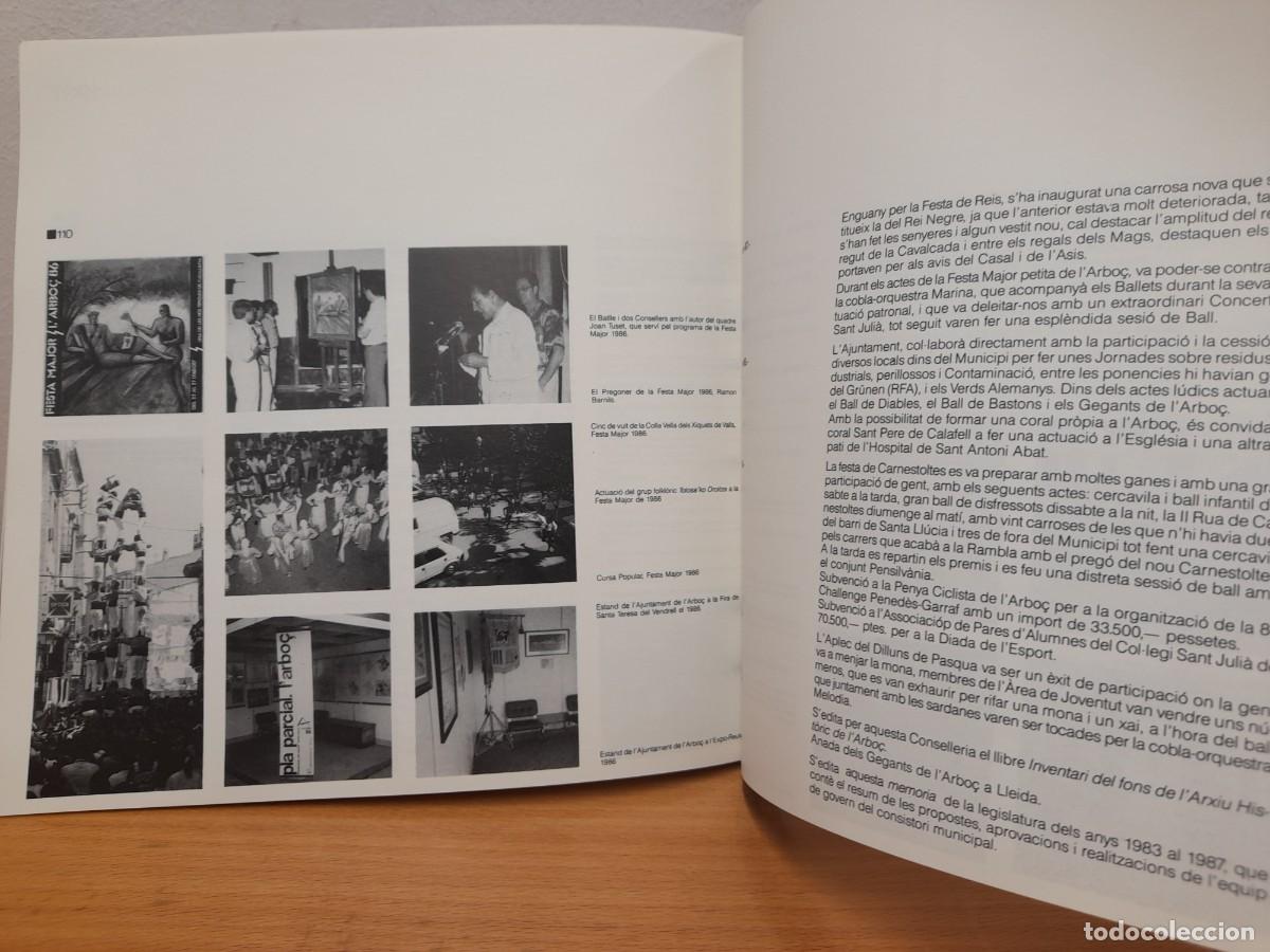 Libros: AJUNTAMENT DE LARBO&Ccedil;, MEM&Ograve;RIA 1983-1987. EN CATAL&Agrave;. - Foto 4