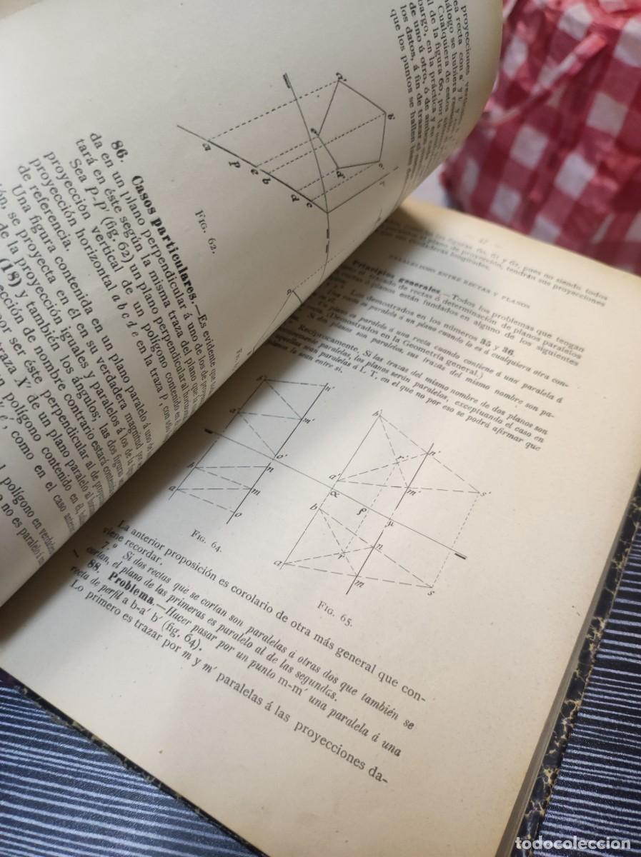 Libros: LECCIONES DE GEOMETRIA DESCRIPTIVA APARICI 1903 - Foto 3