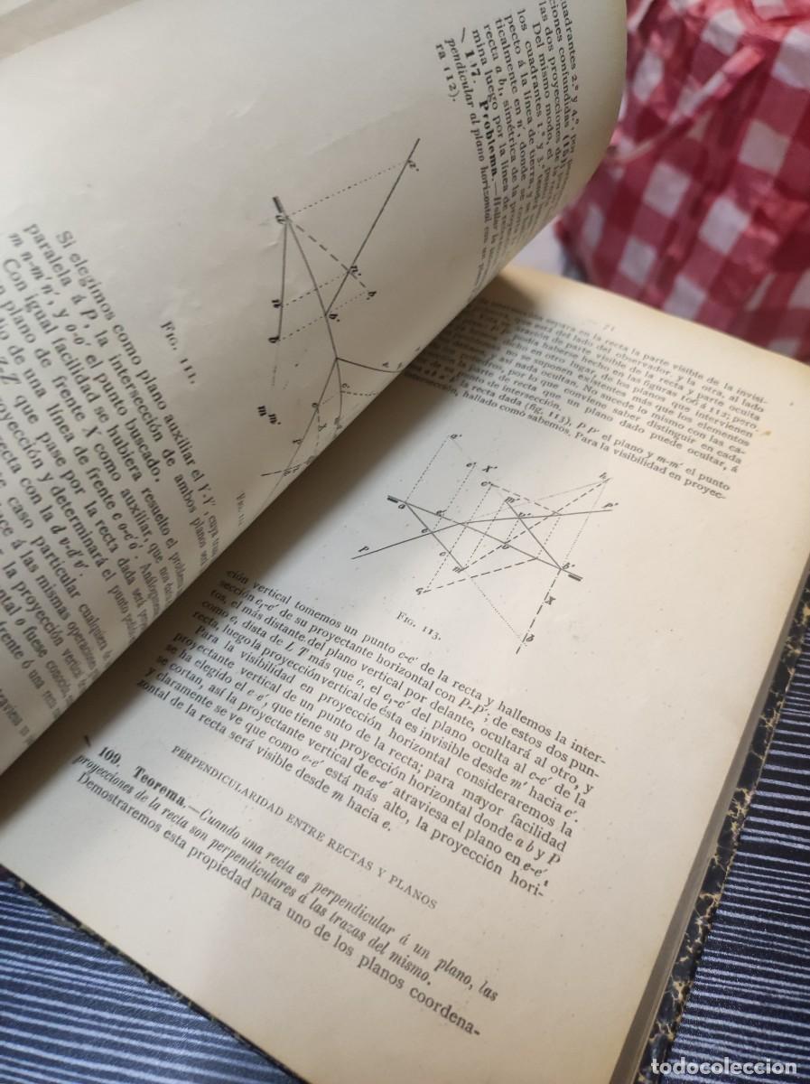 Libros: LECCIONES DE GEOMETRIA DESCRIPTIVA APARICI 1903 - Foto 4