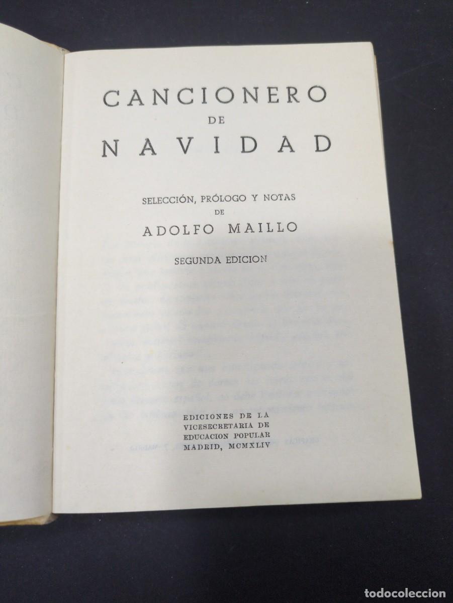 Libros: CANCIONERO ESPA&Ntilde;OL DE NAVIDAD (Madrid, 1944) - Foto 3