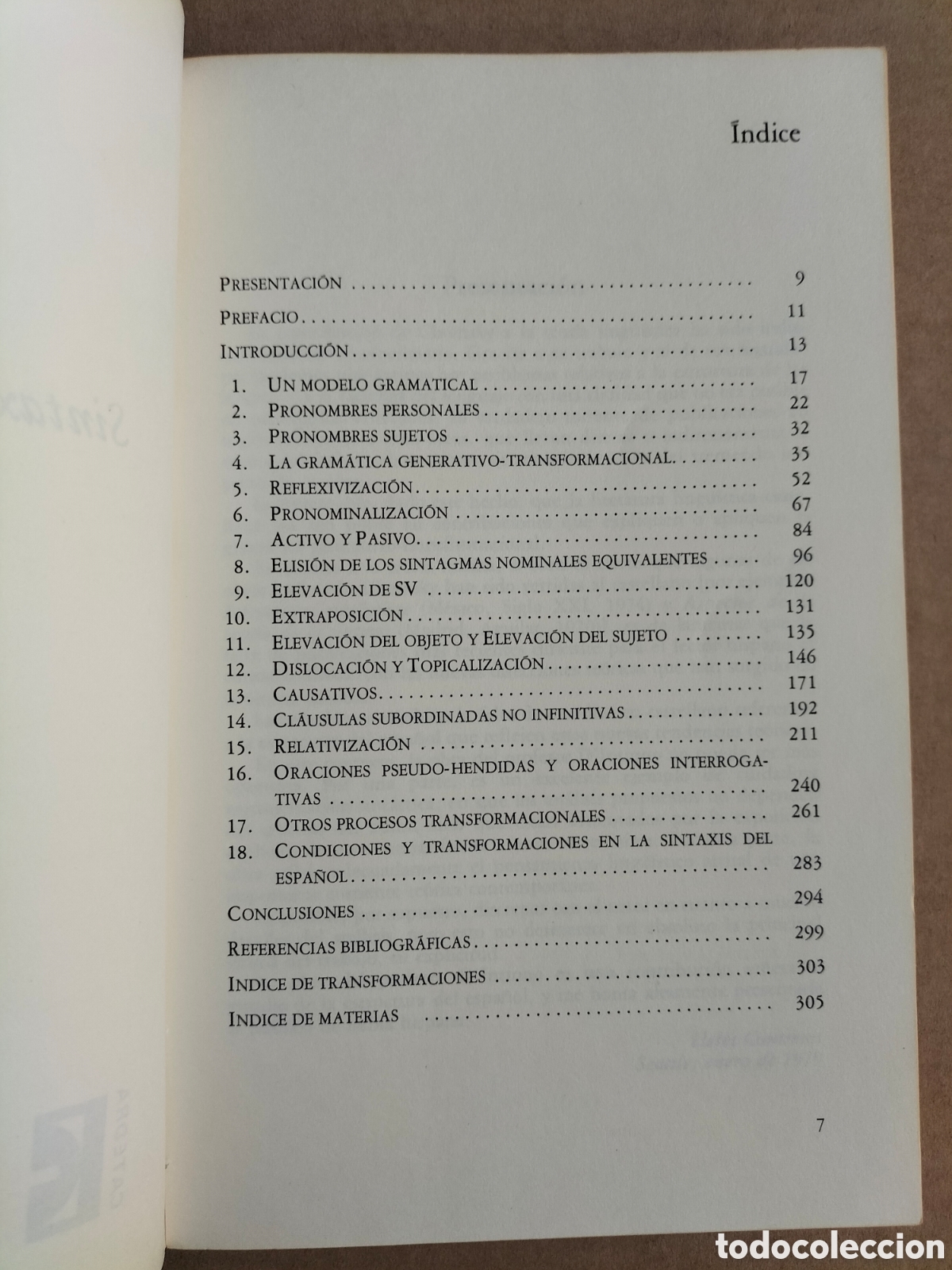 Libros: Sintaxis de transformaci&oacute;n del espa&ntilde;ol. Francesco dIntrono. Ediciones c&aacute;tedra, 1979. Libro - Foto 4