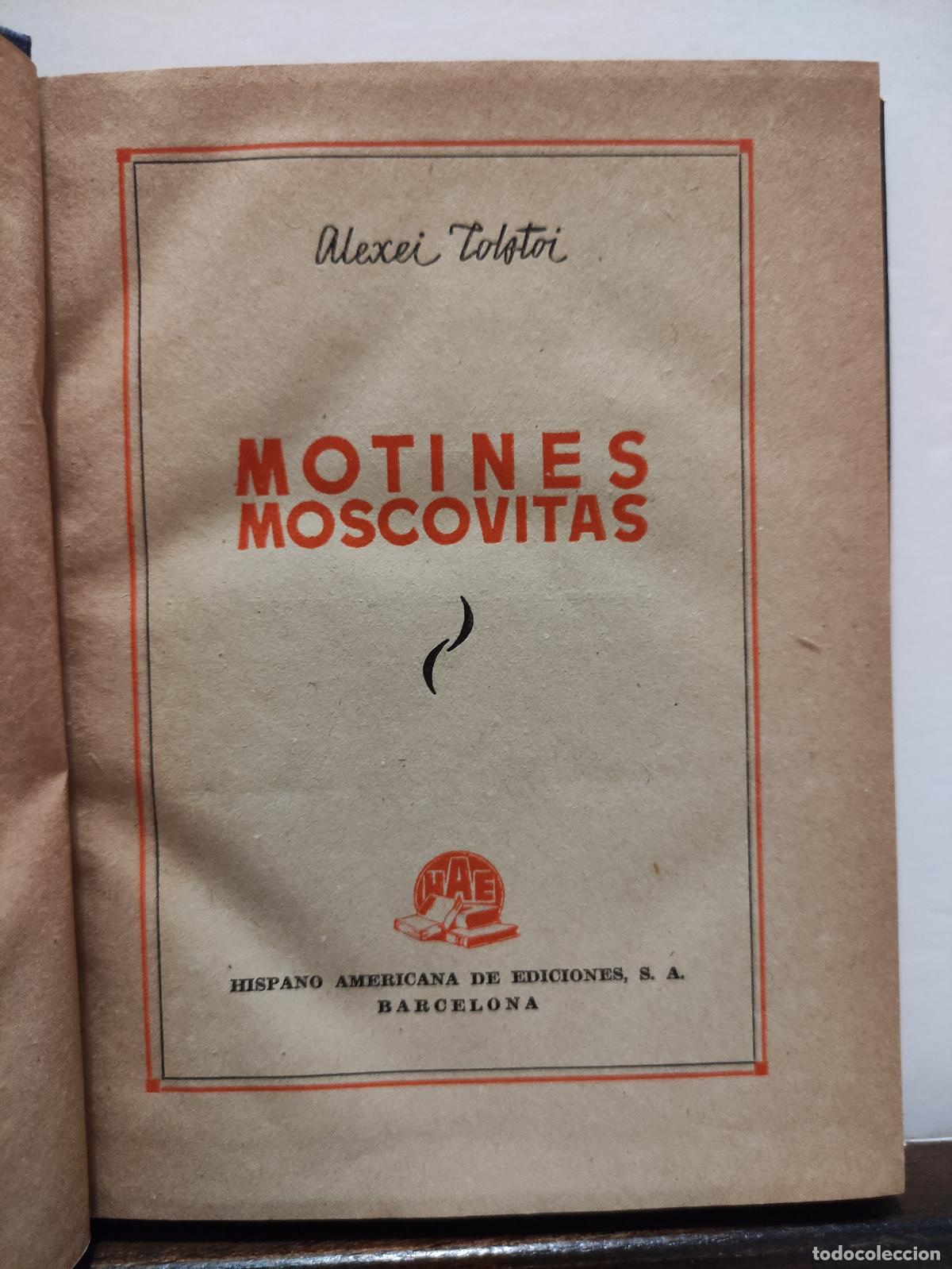Libros: MOTINES MOSCOVITAS - ALEXEI TOLSTOI - Foto 3
