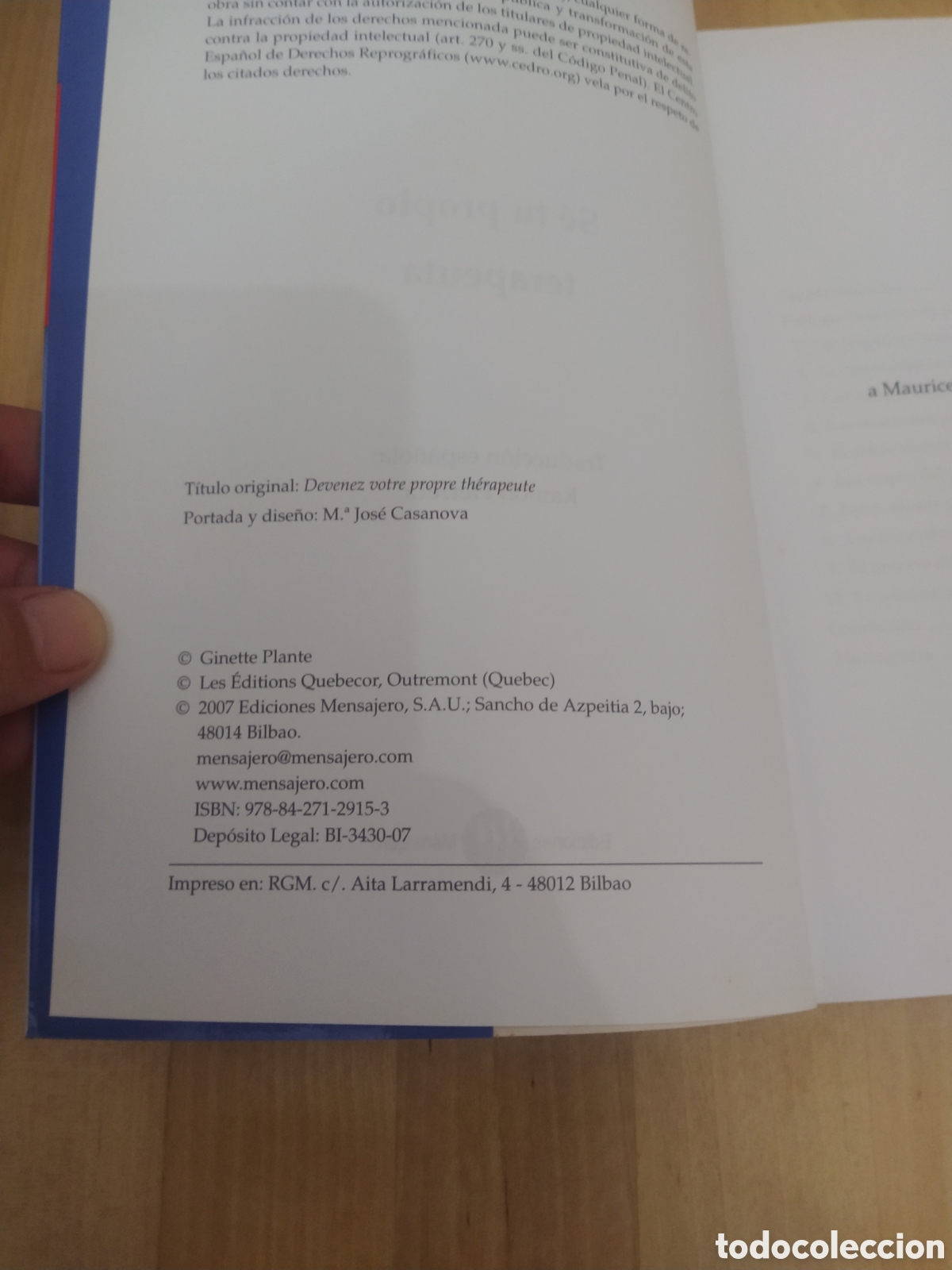 Libros: SE T&Uacute; PROPIO TERAPEUTA - GINETTE PLANTE - Foto 2