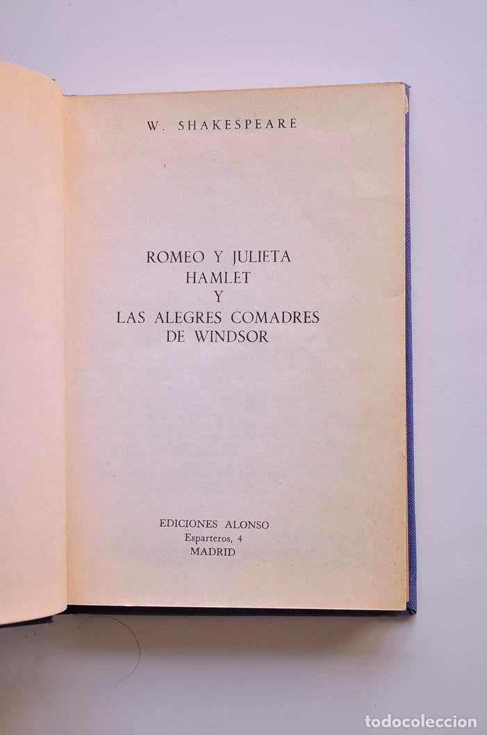 Libros: Romeo y Julieta - Hamlet - Las alegres comadres de Windsor - SHAKESPEARE, William - Foto 2