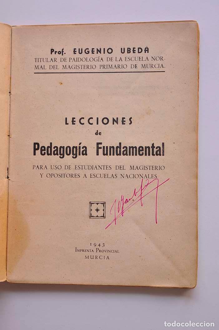 Libros: Lecciones de pedagog&iacute;a fundamental - &Uacute;BEDA, Eugenio - Foto 2
