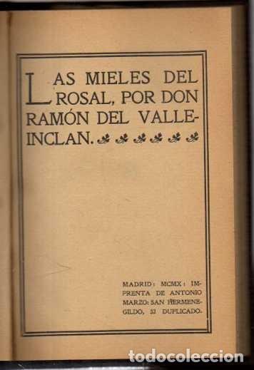 Libros: LAS MIELES DEL ROSAL. - DEL VALLE INCLAN, Ram&oacute;n.