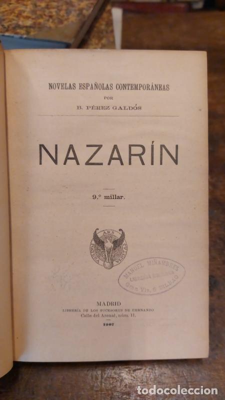 Libros: NAZARIN. - PEREZ GALDOS, Benito - Foto 2