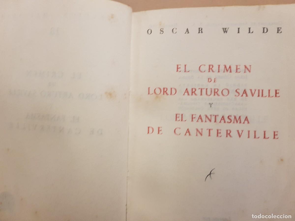 Libros: OSCAR WILDE - NOVELAS - ED. AFRODISIO AGUADO - 1948 - Foto 6