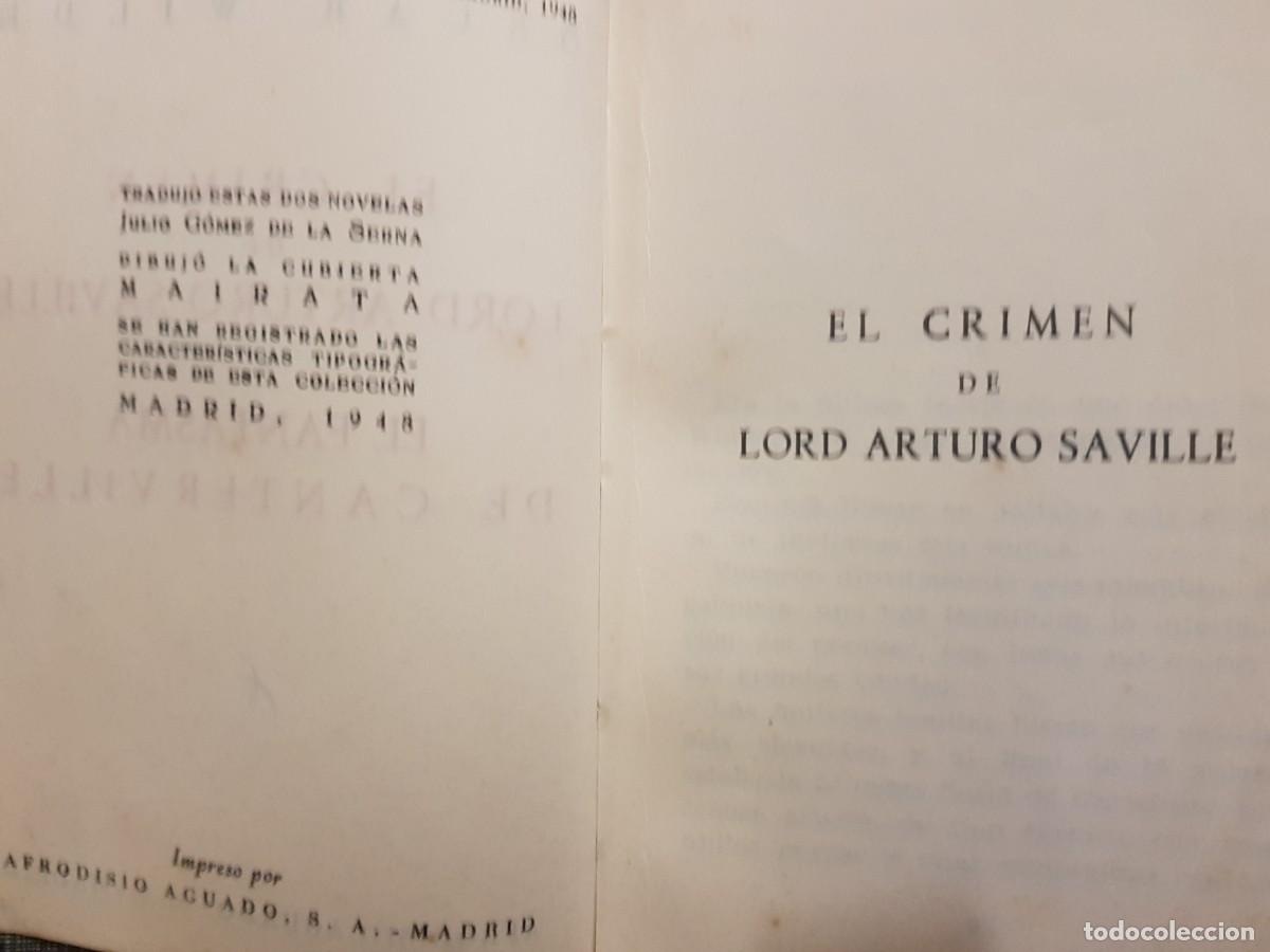 Libros: OSCAR WILDE - NOVELAS - ED. AFRODISIO AGUADO - 1948 - Foto 7