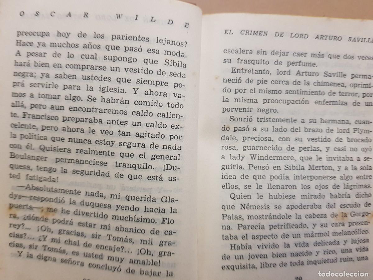 Libros: OSCAR WILDE - NOVELAS - ED. AFRODISIO AGUADO - 1948 - Foto 10