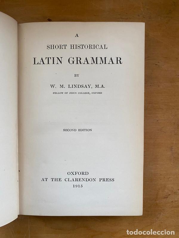 Libros: A short historical latin grammar - Lindsay, W.M. - Foto 2