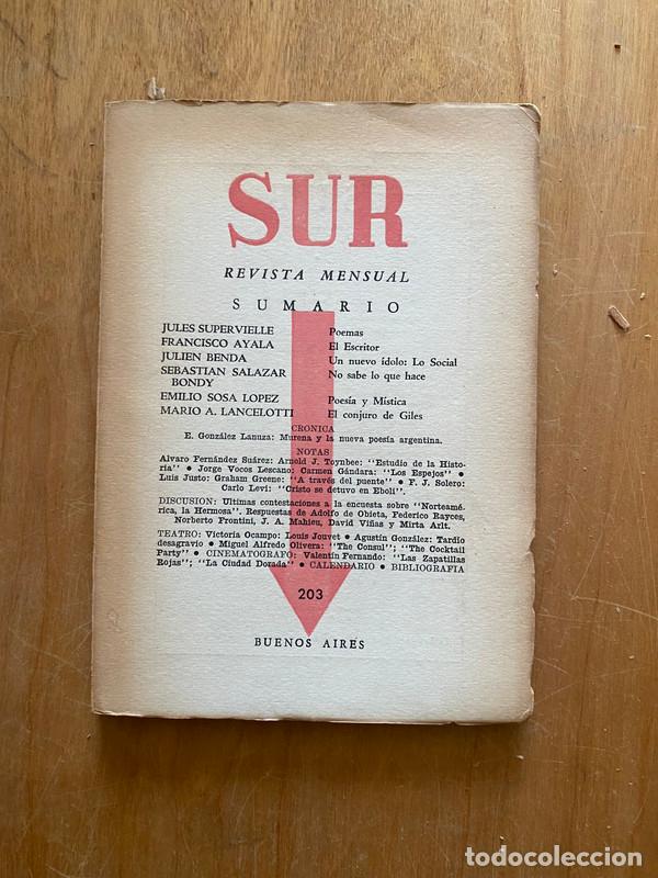 Libros: Revista sur 203 - Ocampo, Victoria - Foto 1