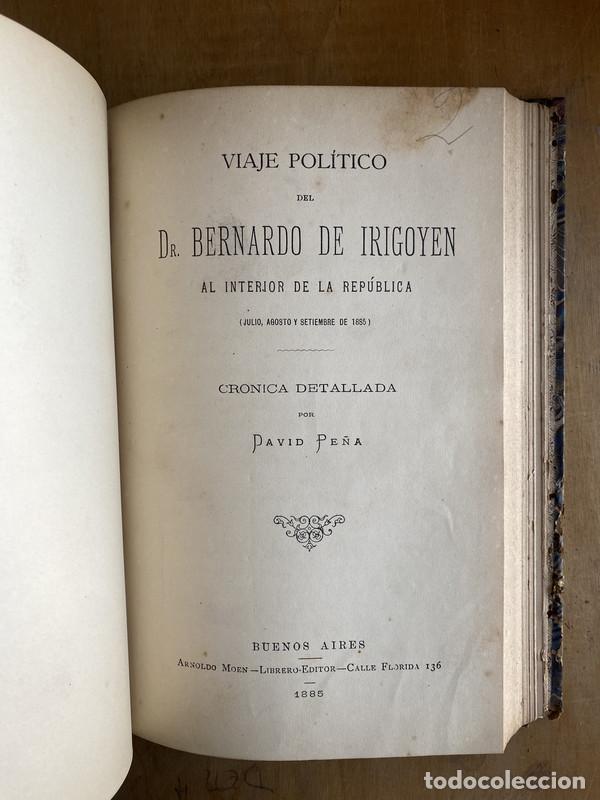 books: Viaje politico del Dr. Bernardo de Irigoyen al interior de la republica - Pe&ntilde;a, David