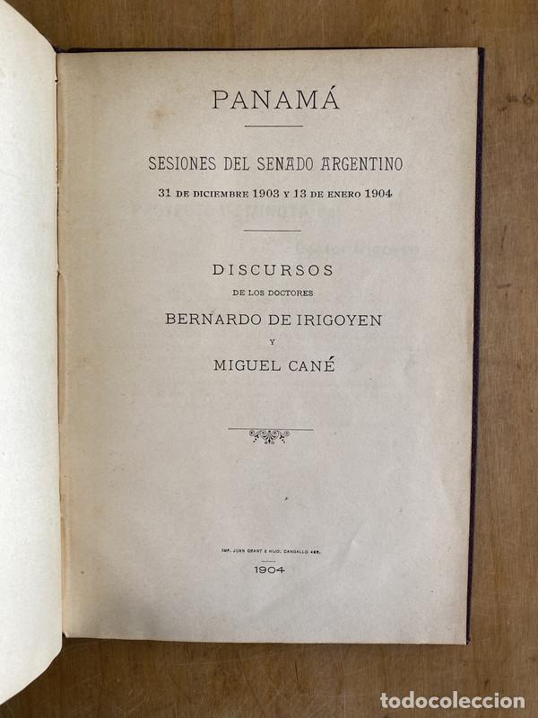 Livros em segunda m&atilde;o: Panama. Sesiones del senado argentino. 31 de diciembre 1903 y 13 de enero de 1904 - De Irigoyen, Ber