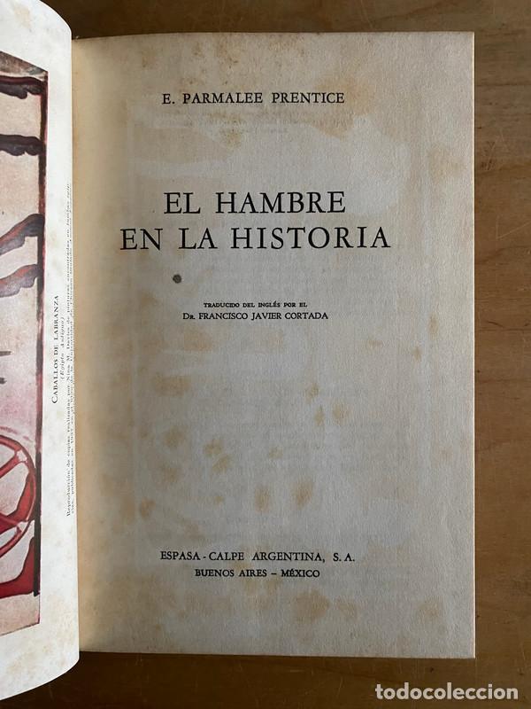 Libros: El hambre en la historia - Parmalee Prentice, - Foto 1