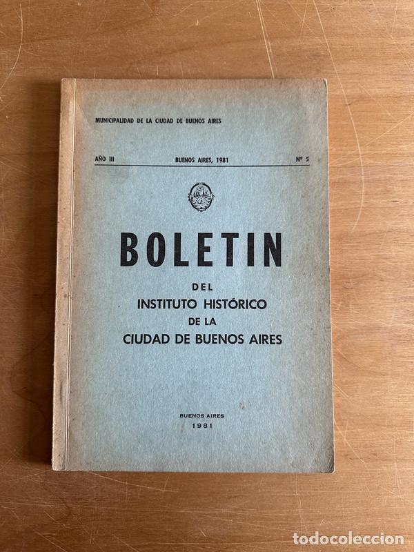books: Boletin del Instituto Historico de la Ciudad de Buenos Aires N&deg;5