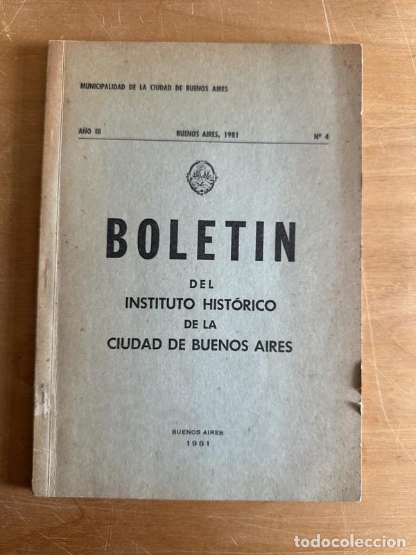 books: Boletin del Instituto Historico de la Ciudad de Buenos Aires N&deg;4