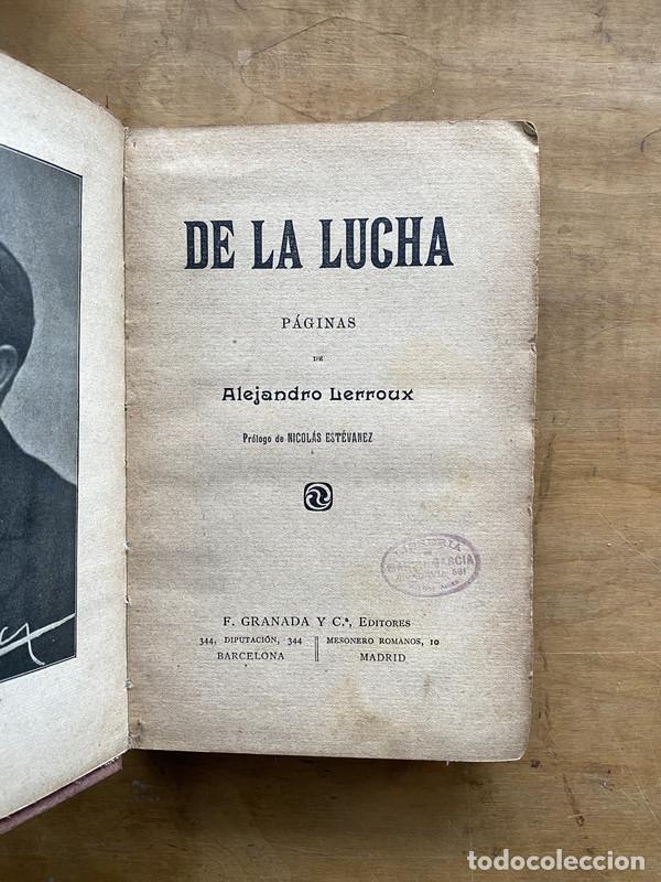 Libros: De La lucha - Lerroux, Alejandro - Foto 2