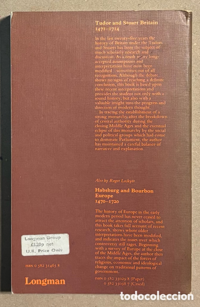 Libros: TUDOR & STUART BRITAIN 1471-1714: ROGER LOCKYER. LONGMAM 1977. - Foto 6