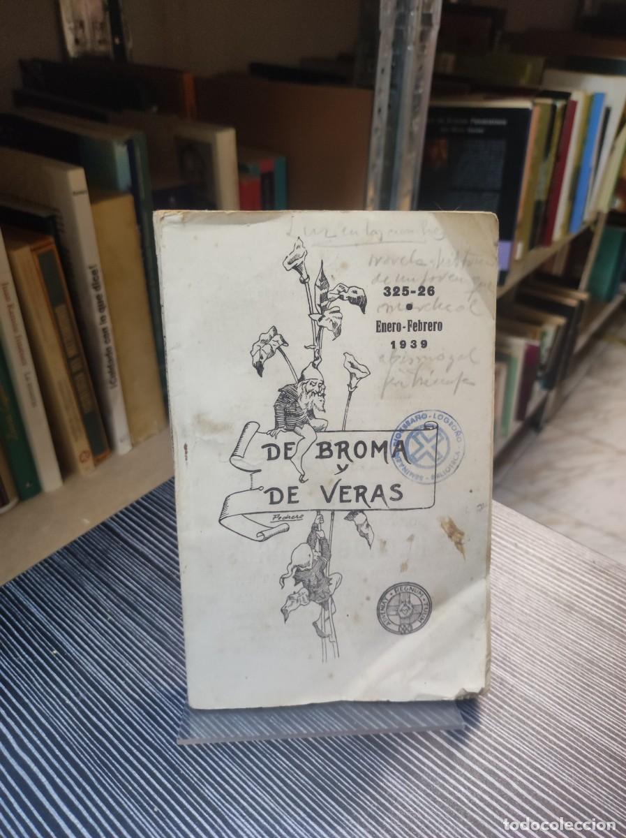 Libros: DE BROMA Y DE VERAS ENERO FEBRERO 1939 - Foto 1