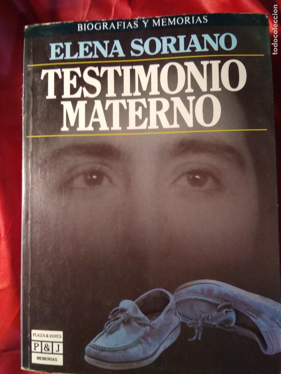 Libros: Testimonio materno Elena Soriano L.4364-1659 - Foto 1