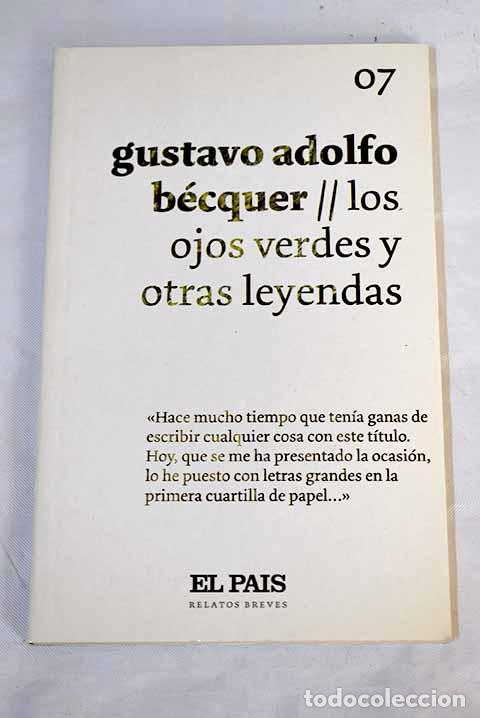 Libros: Los ojos verdes y otras leyendas.- B&eacute;cquer, Gustavo Adolfo - Foto 1