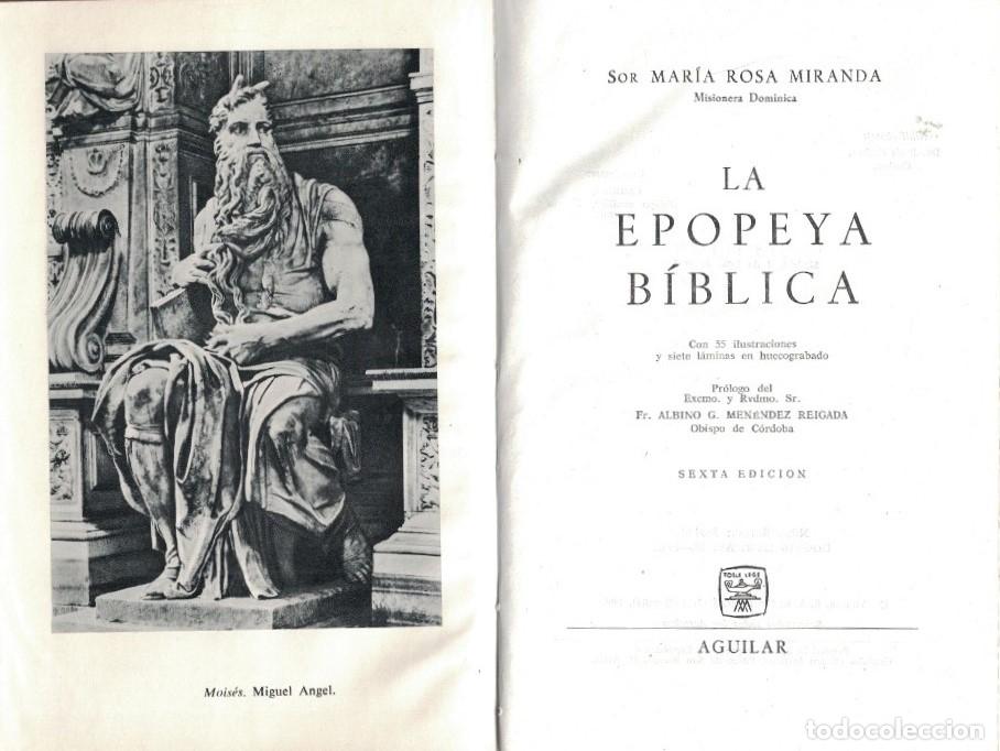 Libros: LA EPOPEYA B&Iacute;BLICA. - Miranda. Sor M.&ordf; Rosa, - Foto 1