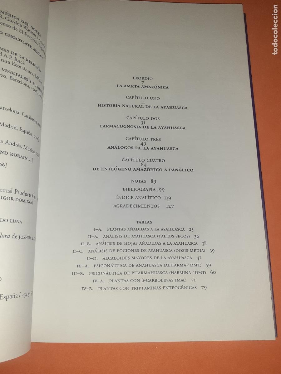 Libros: ANALOGOS DE LA AYAHUASCA � CHAMANISMO - JONATHAN OTT - Foto 3