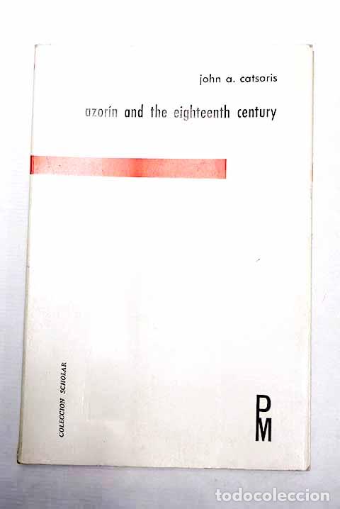 Libros: Azorin and the Eighteenth century.- Catsoris, John A. - Foto 1