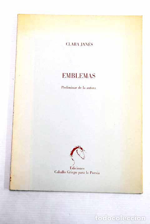 Libros: Emblemas: Jan&eacute;s, Clara.- Jan&eacute;s, Clara - Foto 1