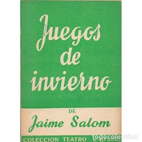 Libros: JUEGOS DE INVIERNO - SALOM, JAIME - Foto 1