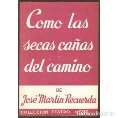 Libros: COMO LAS SECAS CA&Ntilde;AS DEL CAMINO - MART&Iacute;N RECUERDA, JOS&Eacute; - Foto 1