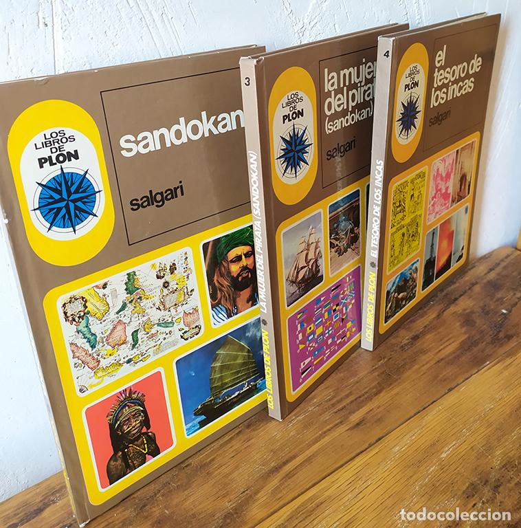 Libros: SANDOKAN, LA MUJER DEL PIRATA, EL TESORO DE LOS INCAS (3 Libros) - SALGARI - Foto 2