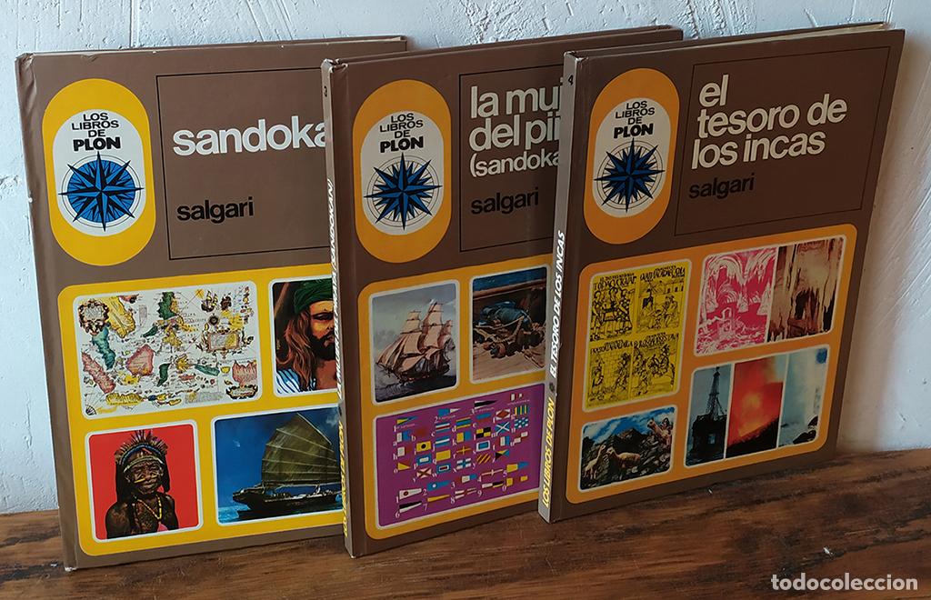 Libros: SANDOKAN, LA MUJER DEL PIRATA, EL TESORO DE LOS INCAS (3 Libros) - SALGARI - Foto 4