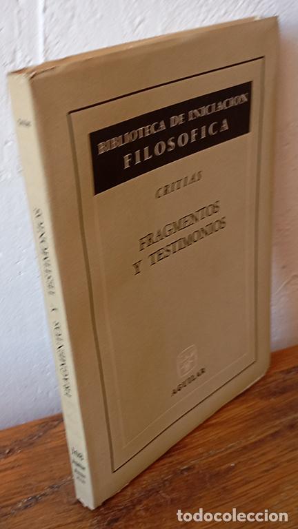 Libros: FRAGMENTOS Y TESTIMONIOS - PROT&Aacute;GORAS - Foto 1