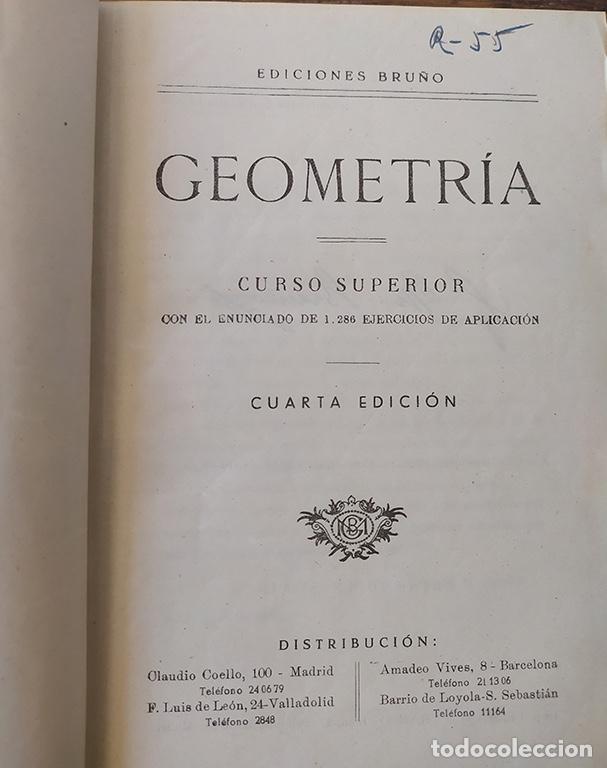 Libros: GEOMETR&Iacute;A. Curso superior - EDICIONES BRU&Ntilde;O - Foto 2