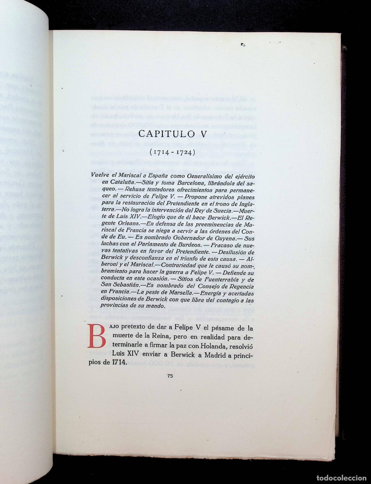 Libros: EL MARISCAL DE BERWICK. Bosquejo biogr&aacute;fico. - BERWICK Y DE ALBA, duque de. - Foto 4