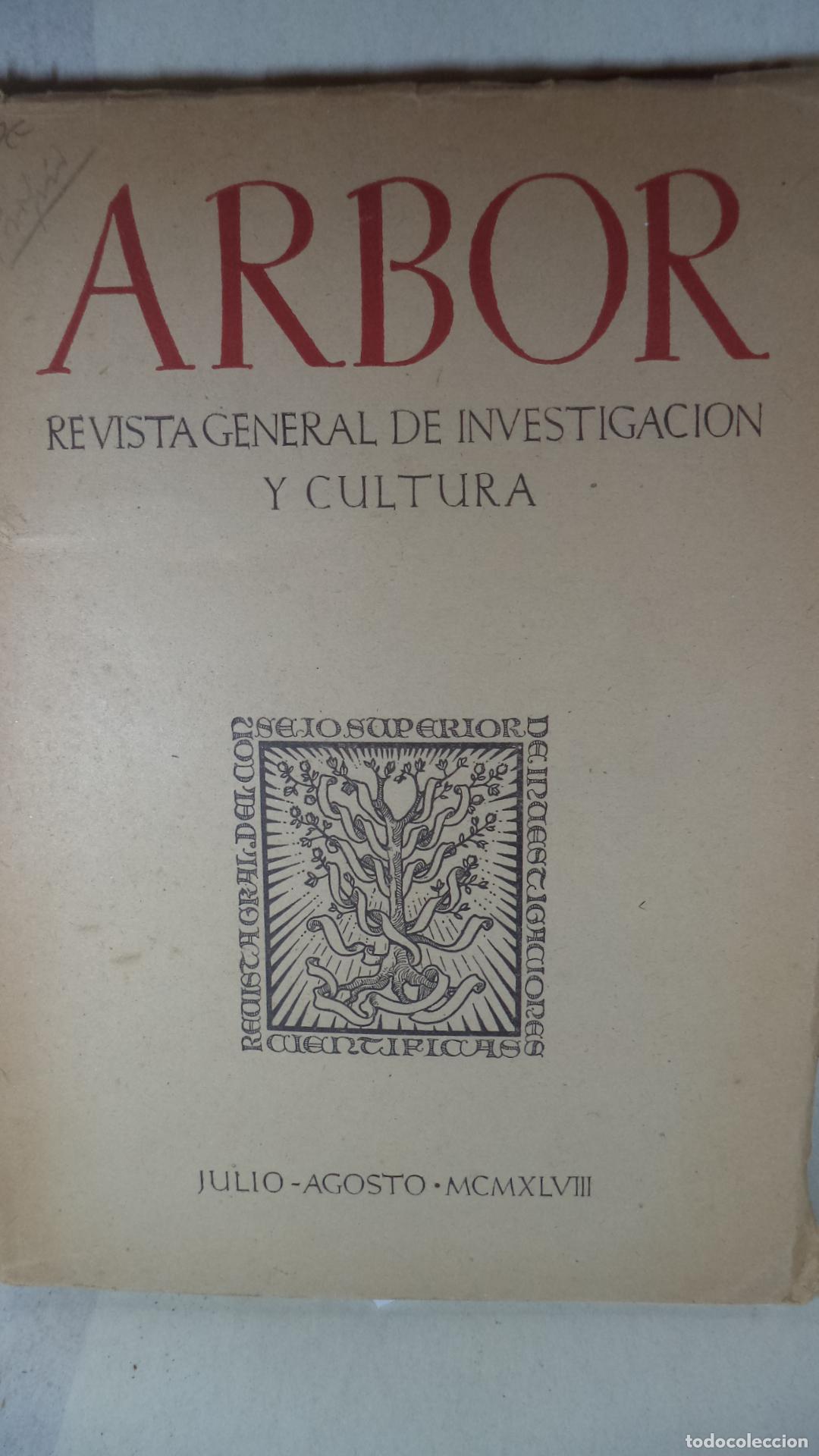 Libros: ARBOR JULIO AGOSTO - VARIOS - Foto 1