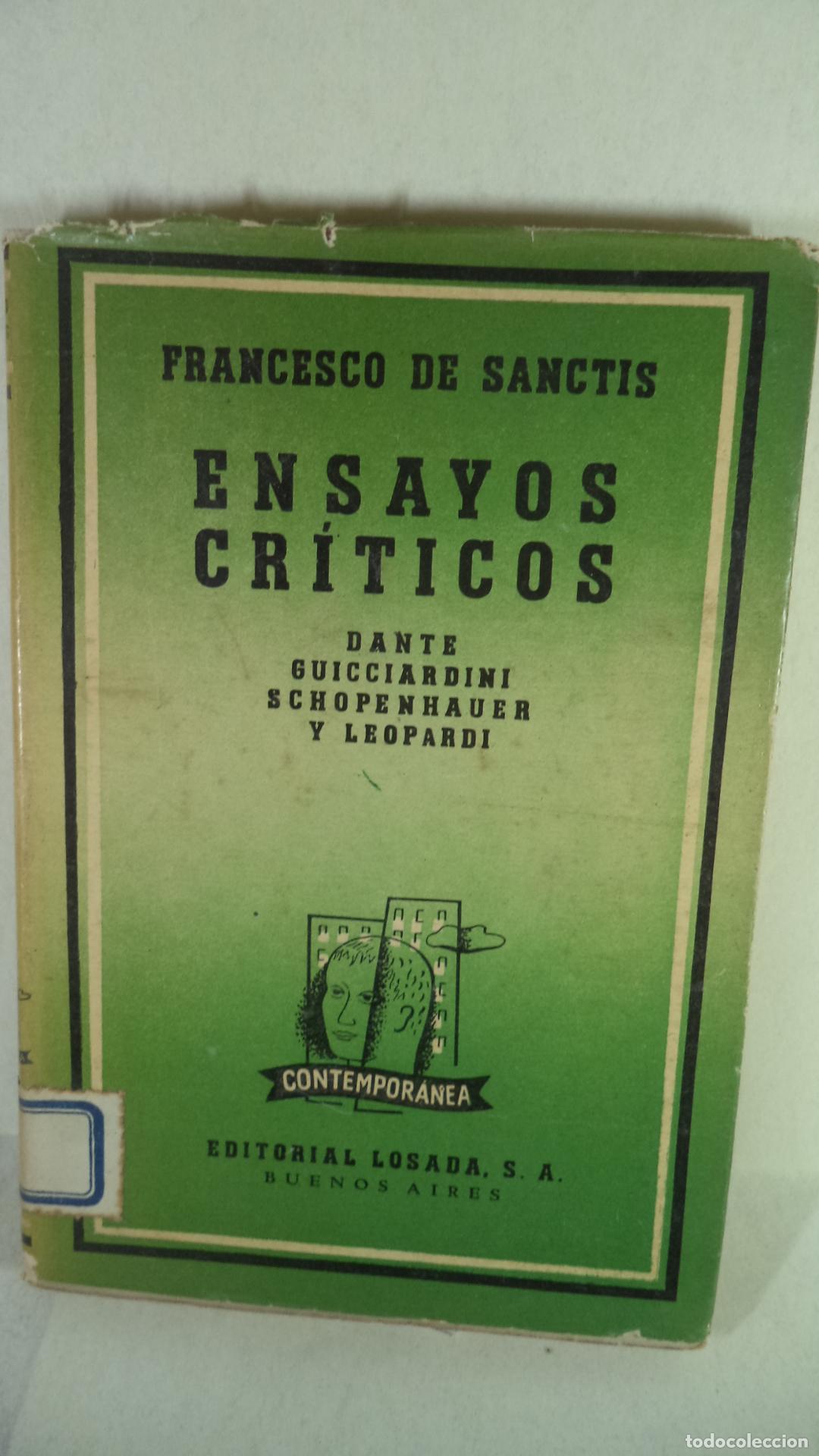 Libros: ENSAYOS CRITICOS - FRANCESCO DE SANCTIS - Foto 1