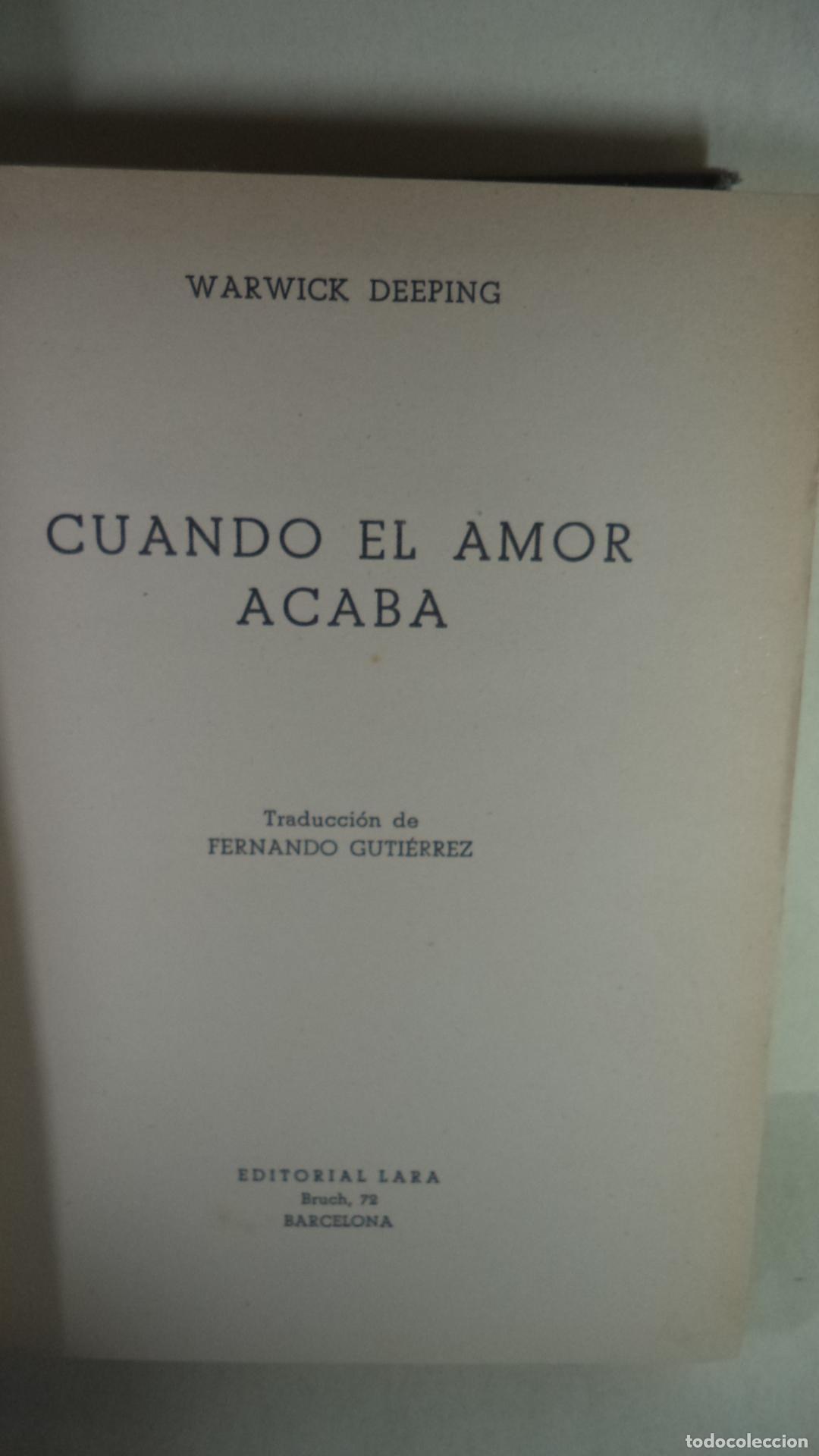 Libros: CUANDO EL AMOR SE APAGA - WARWICK DEEPING - Foto 1