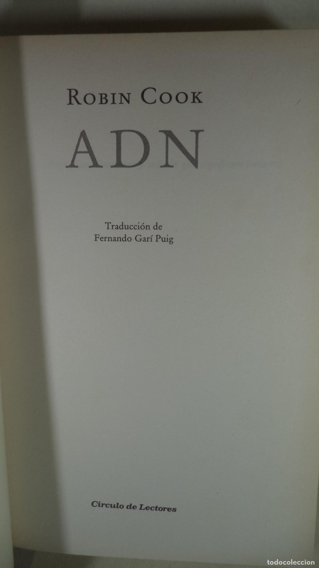 Libros: ADN - ROBIN COOK - Foto 1