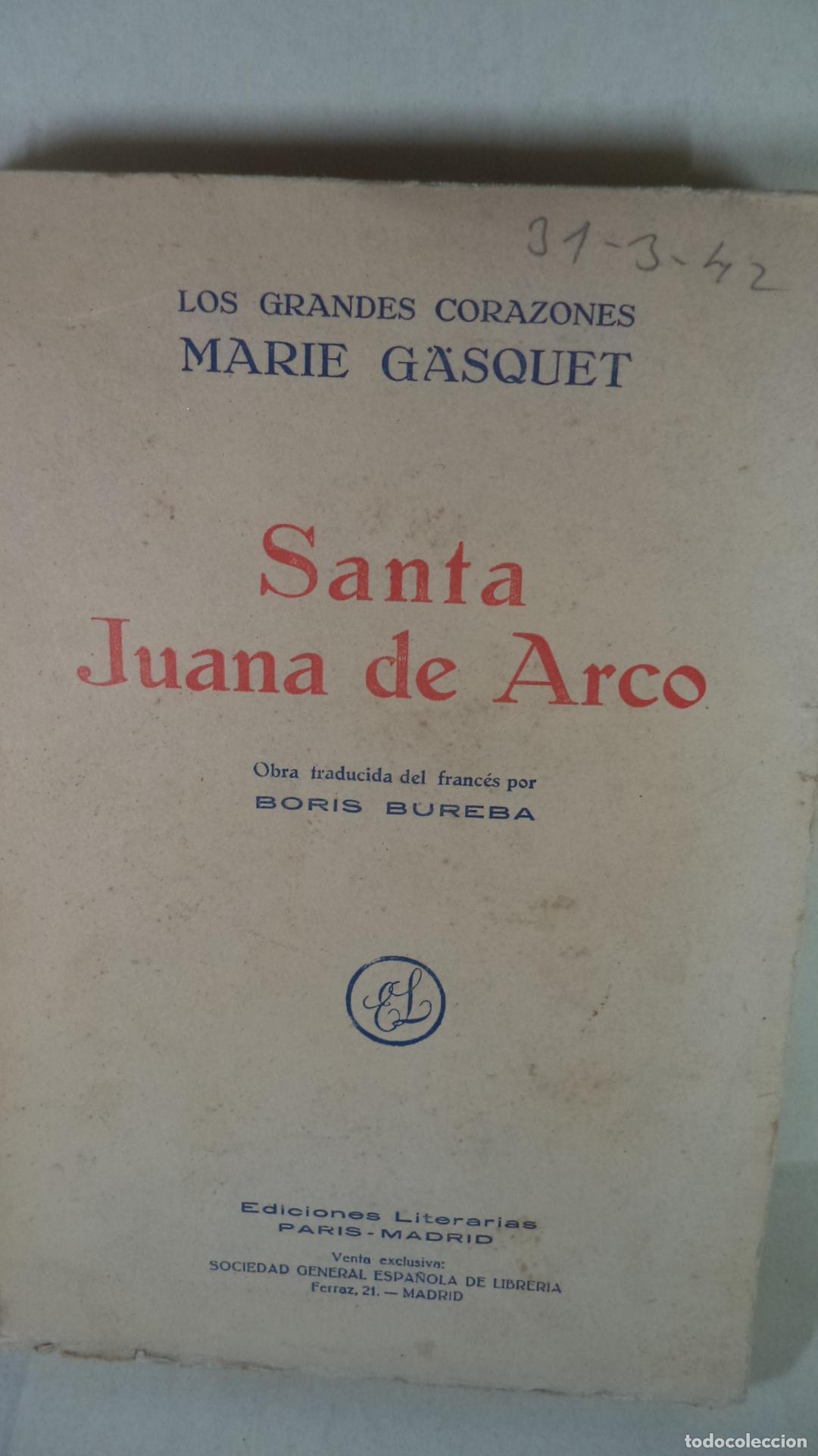 Libros: JUANA DE ARCO - MARIE GASQUET - Foto 1