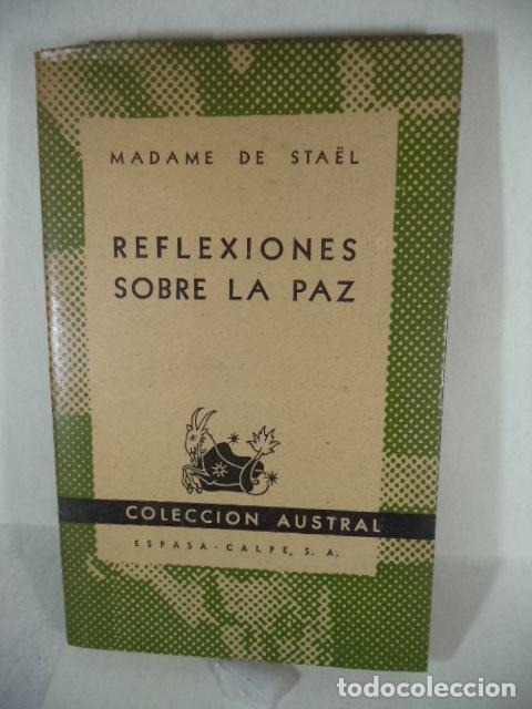 Libros: REFLEXIONES SOBRE LA PAZ - MADAME DE STAEL - Foto 1