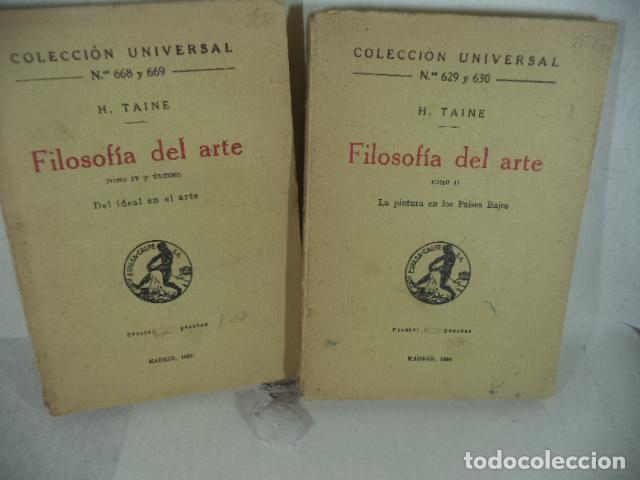Libros: FILOSOFIA DEL ARTE - H TAINE - Foto 1