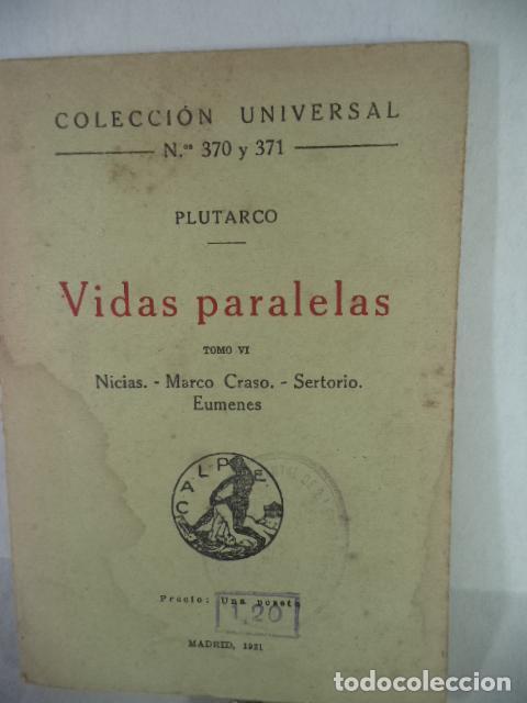 Libros: VIDAS PARALELAS TOMO VI - PLUTARCO - Foto 1