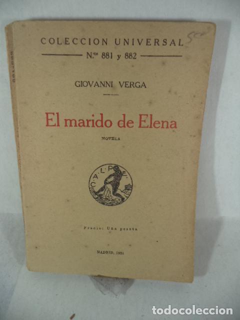 Libros: EL MARIDO DE ELENA - GIOVANNI VERGA - Foto 1