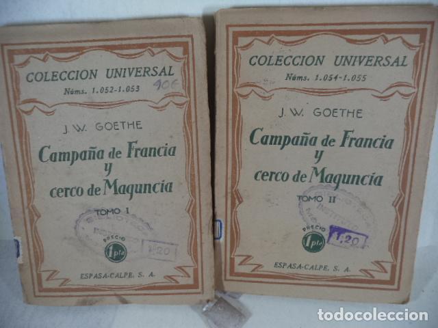 Libros: CAMPA&Ntilde;A DE FRANCIA Y CERCO A MAGUNCIA - GOETHE - Foto 1