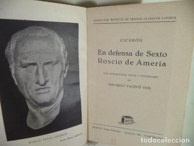 Libros: DEFENSA DE SEXTO ROSCIO DE ARMERIA - MARCO TULIO CICERON - Foto 1