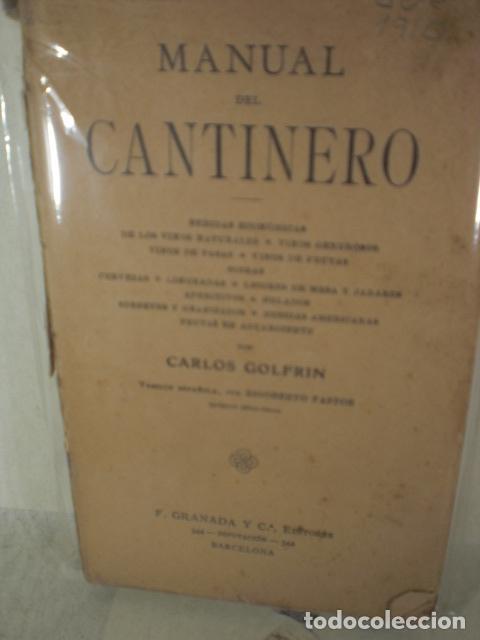 Libros: MANUAL DEL CANTINERO - CARLOS GOLFRIN - Foto 1